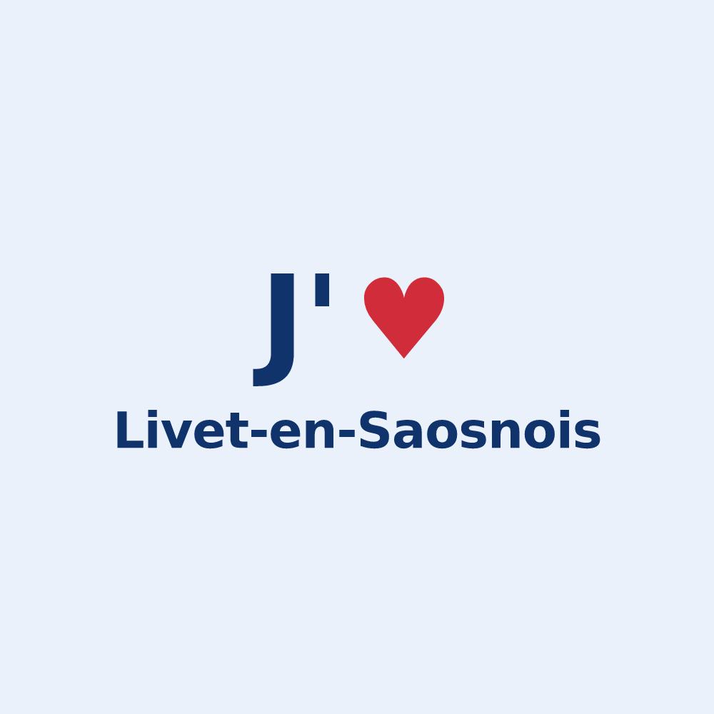 Sticker personnalisé Livet-en-Saosnois — design J'aime Livet-en-Saosnois
