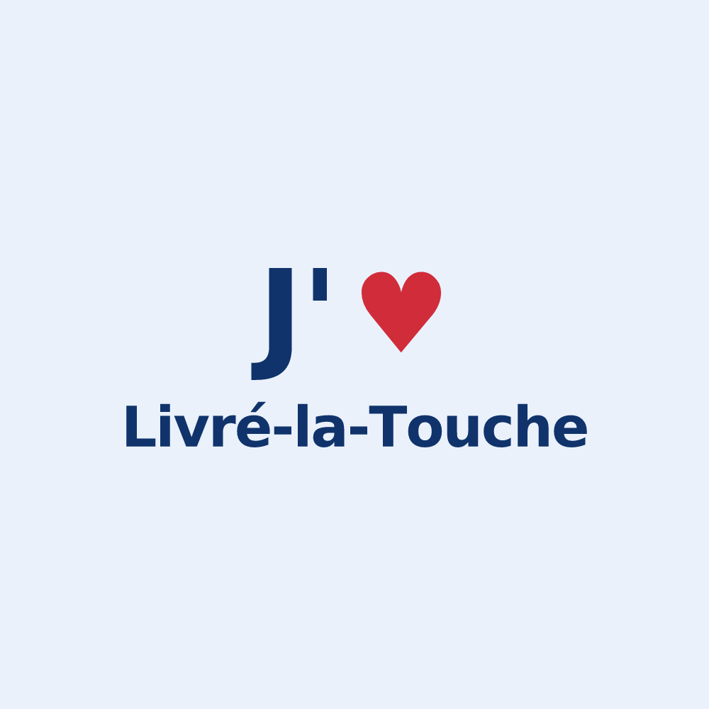 Sticker personnalisé Livré-la-Touche — design J'aime Livré-la-Touche