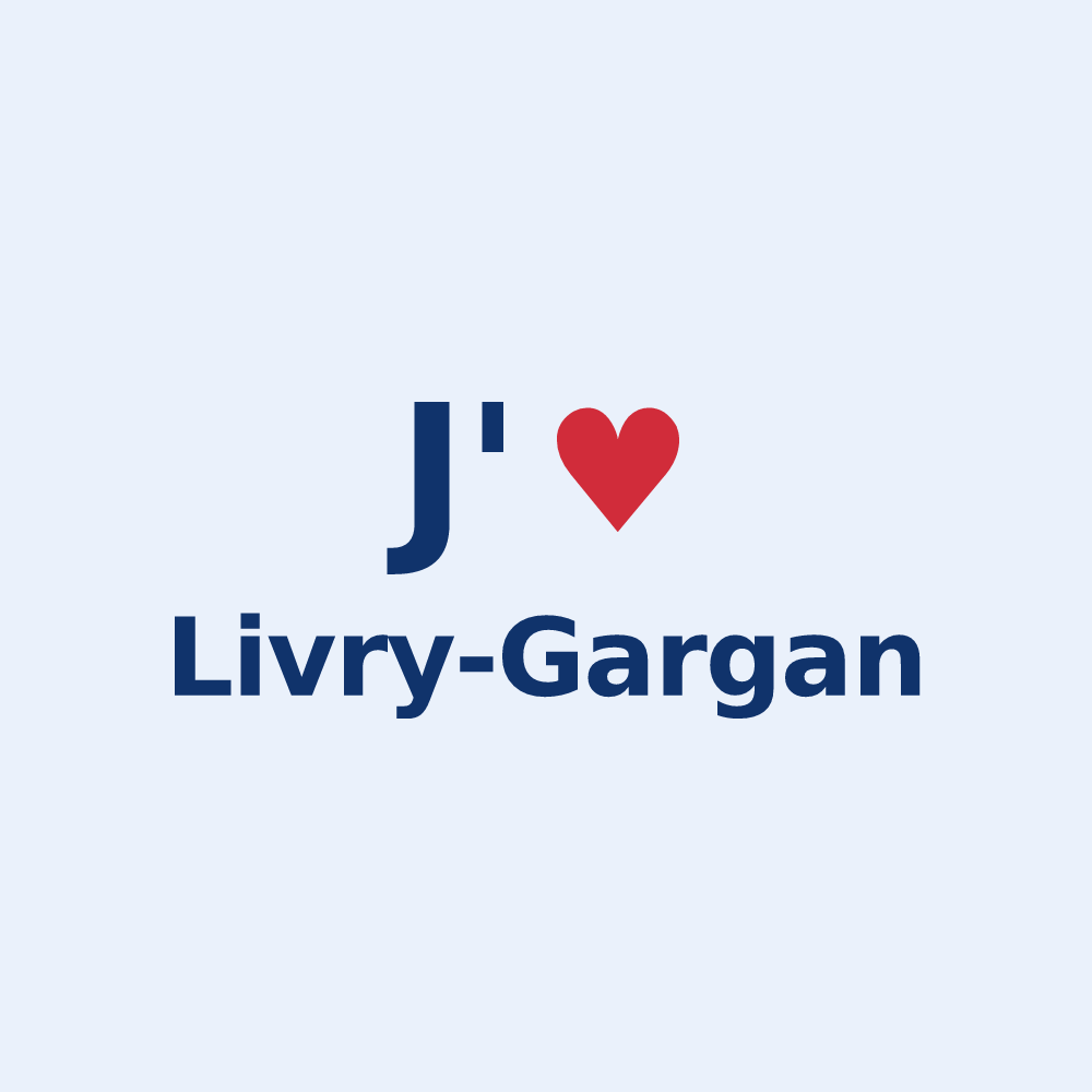 Sticker personnalisé Livry-Gargan — design J'aime Livry-Gargan