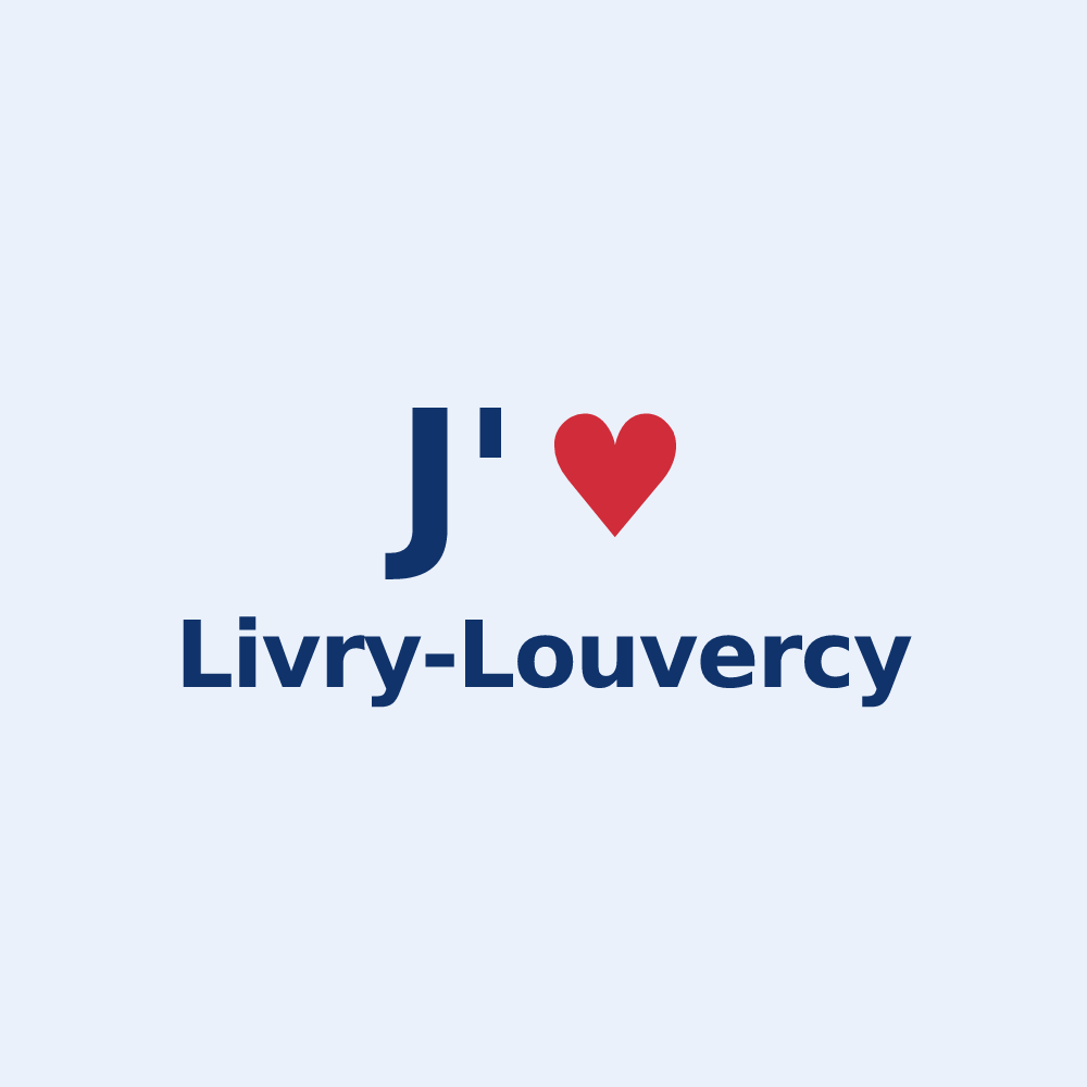 Sticker personnalisé Livry-Louvercy — design « J'aime Livry-Louvercy » imprimé sur le sticker