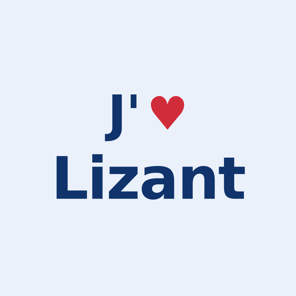 Sticker personnalisé Lizant — design J'aime Lizant