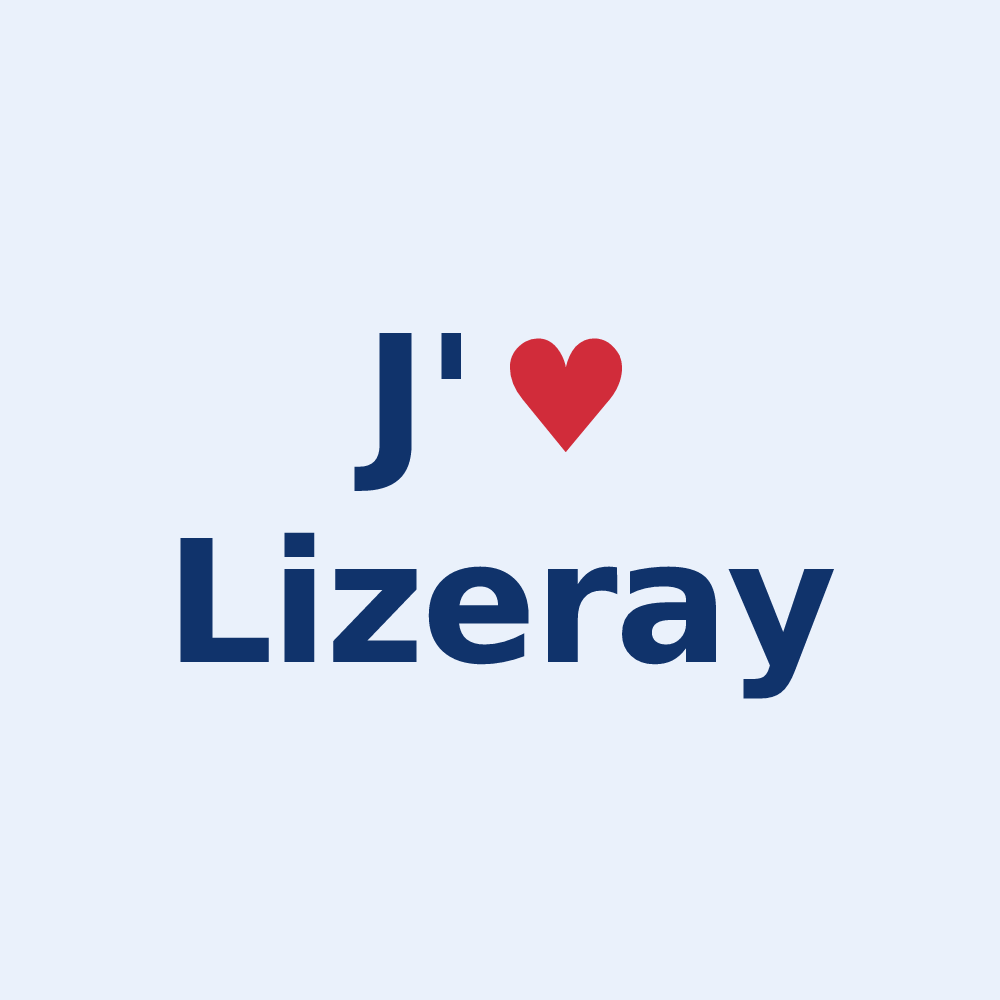 Sticker personnalisé Lizeray — design J'aime Lizeray