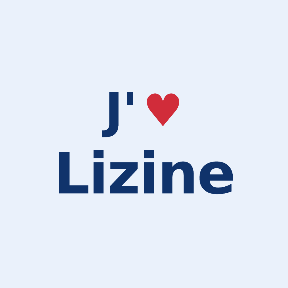 Sticker personnalisé Lizine — design J'aime Lizine