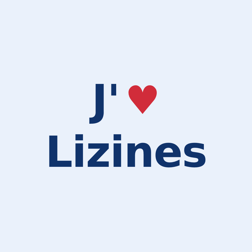 Sticker personnalisé Lizines — design J'aime Lizines