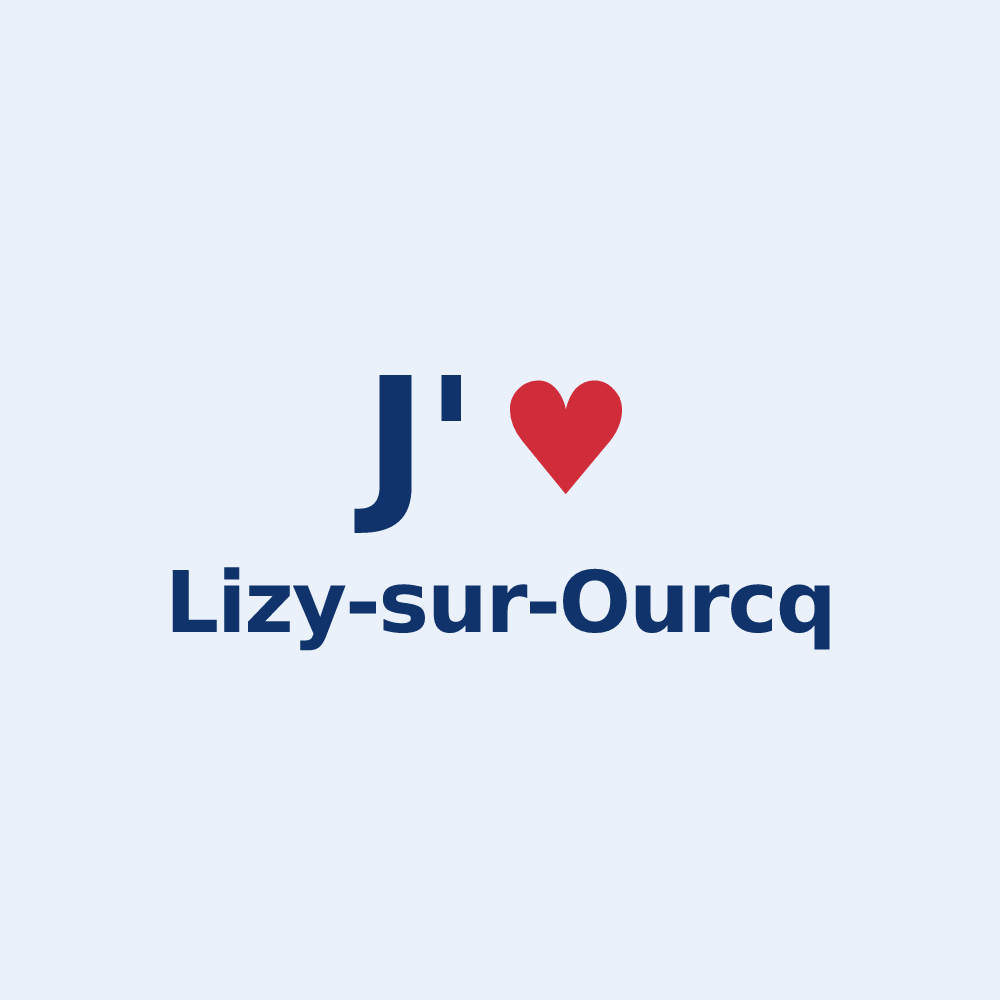 Sticker personnalisé Lizy-sur-Ourcq — design J'aime Lizy-sur-Ourcq