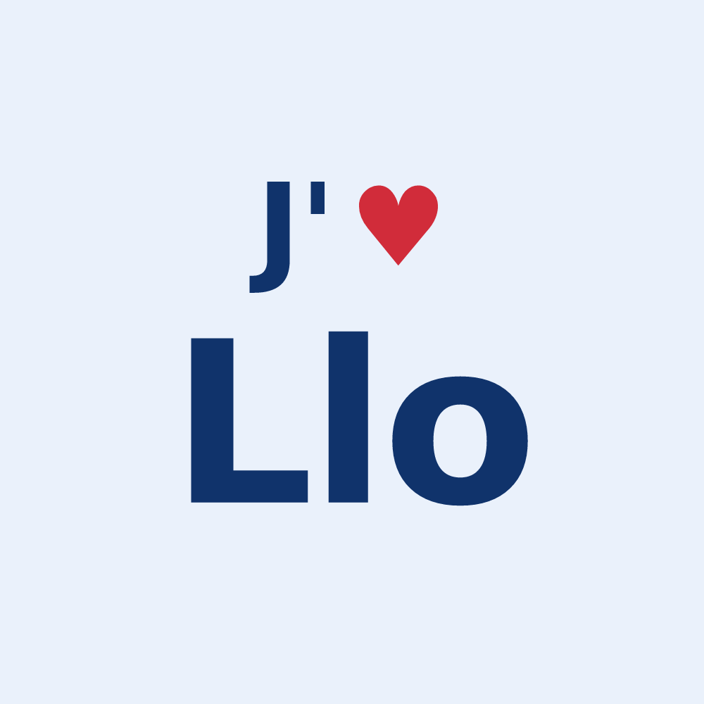 Sticker personnalisé Llo — design J'aime Llo