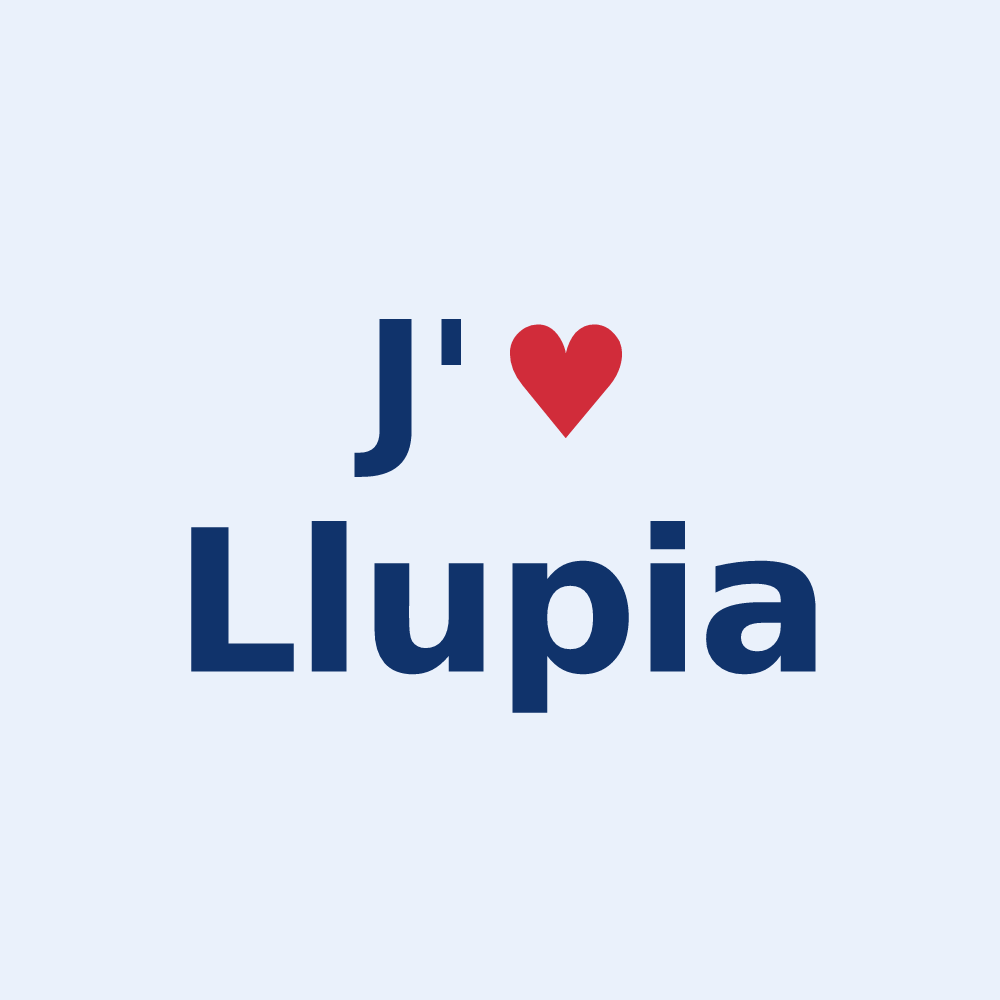 Sticker personnalisé Llupia — design J'aime Llupia