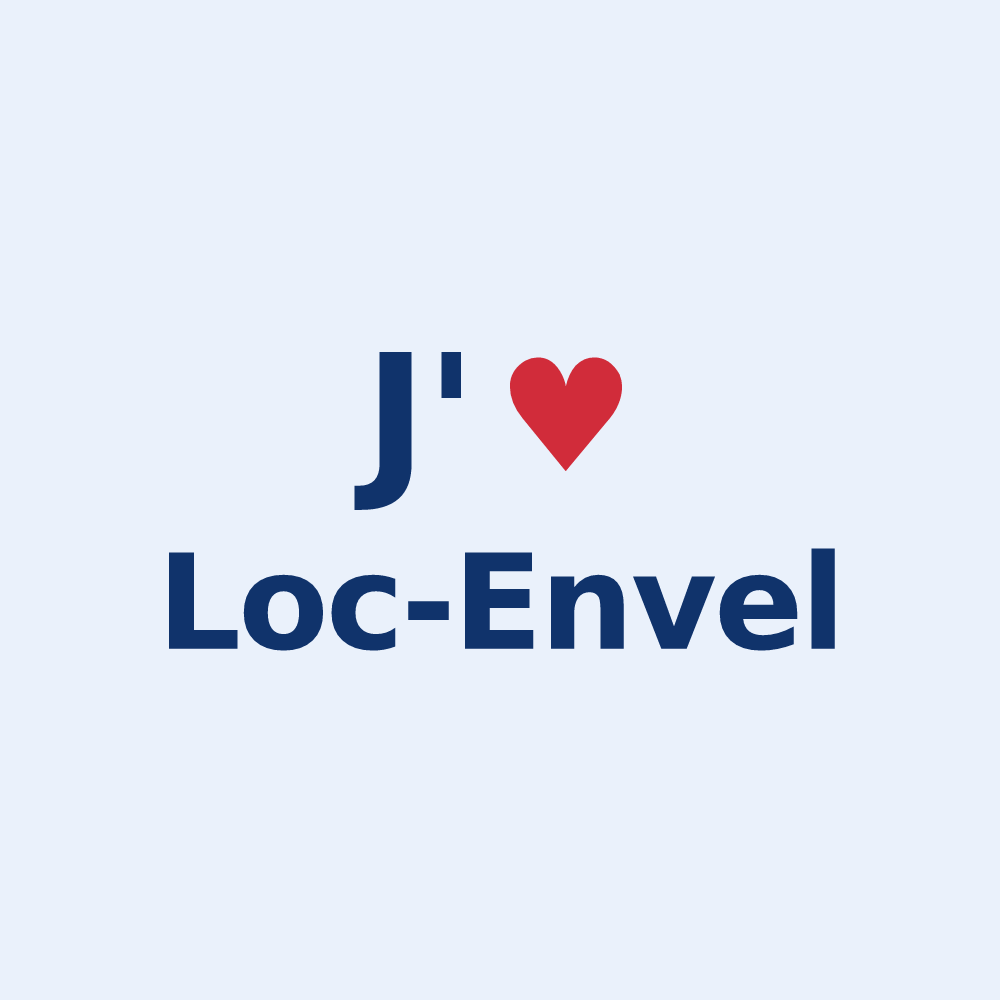 Sticker personnalisé Loc-Envel — design J'aime Loc-Envel
