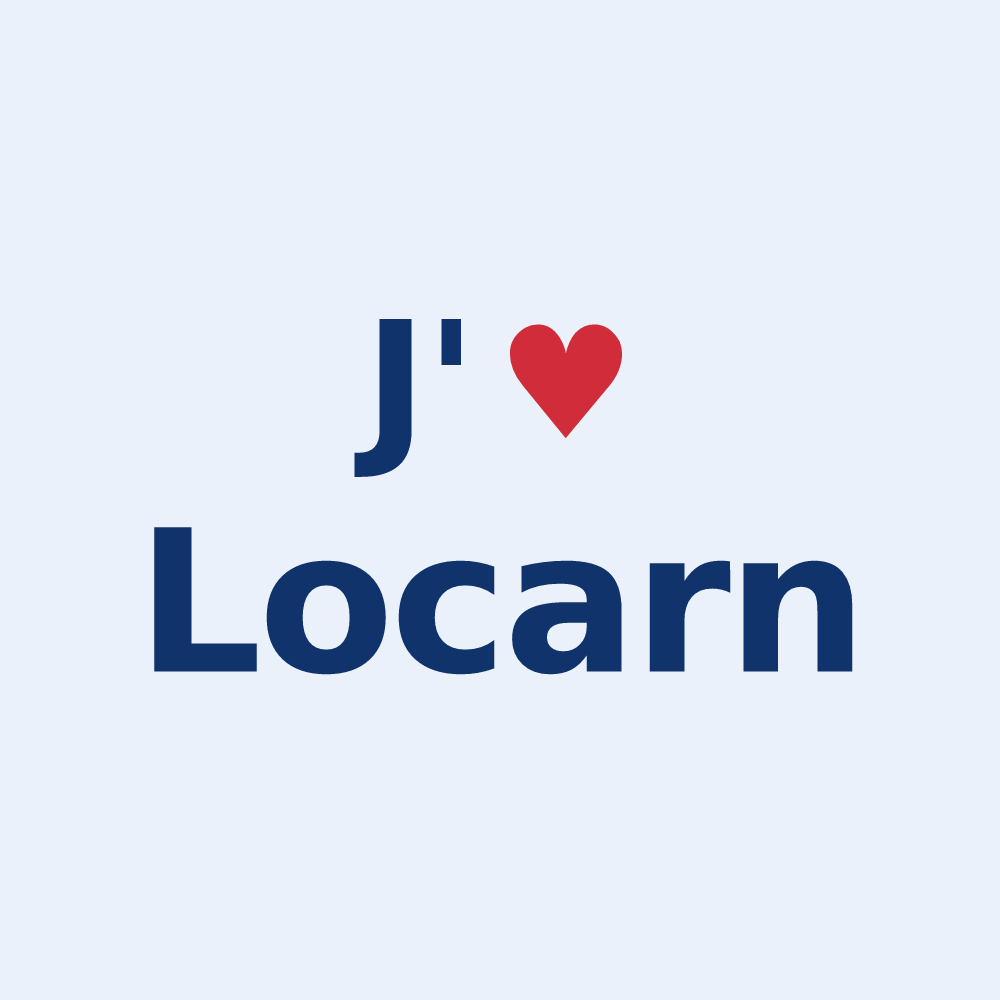 Sticker personnalisé Locarn — design J'aime Locarn