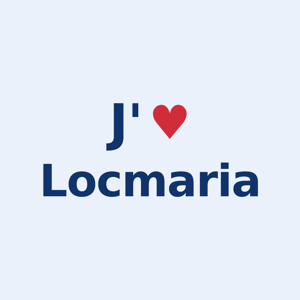 Sticker personnalisé Locmaria — design J'aime Locmaria