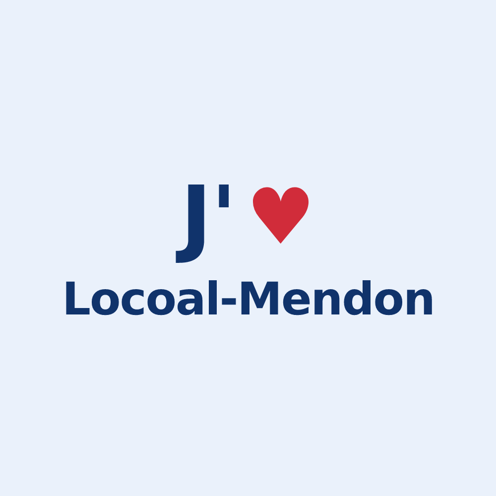 Sticker personnalisé Locoal-Mendon — design J'aime Locoal-Mendon
