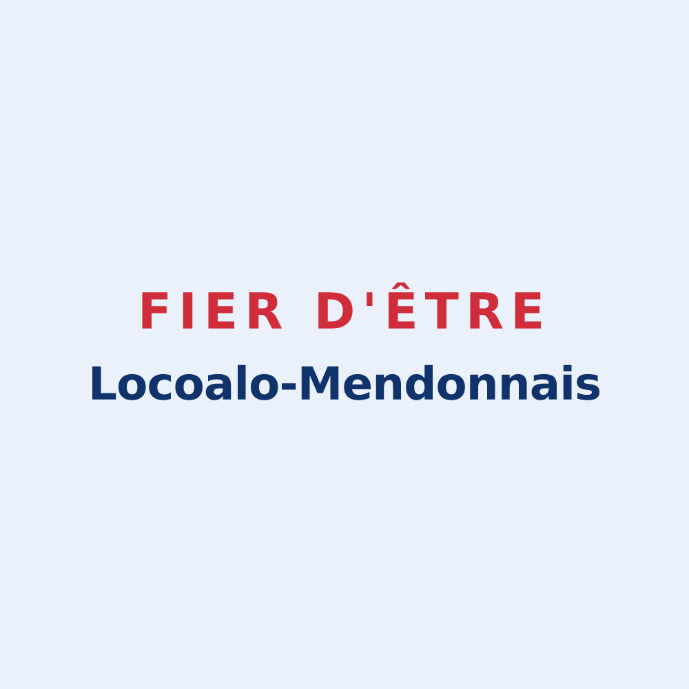 Sticker « Fier d'être Locoalo-Mendonnais » — design pour Locoal-Mendon