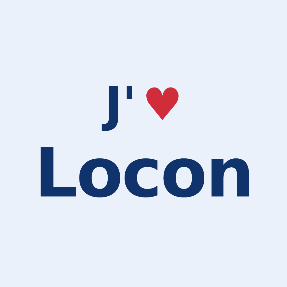 Sticker personnalisé Locon — design J'aime Locon