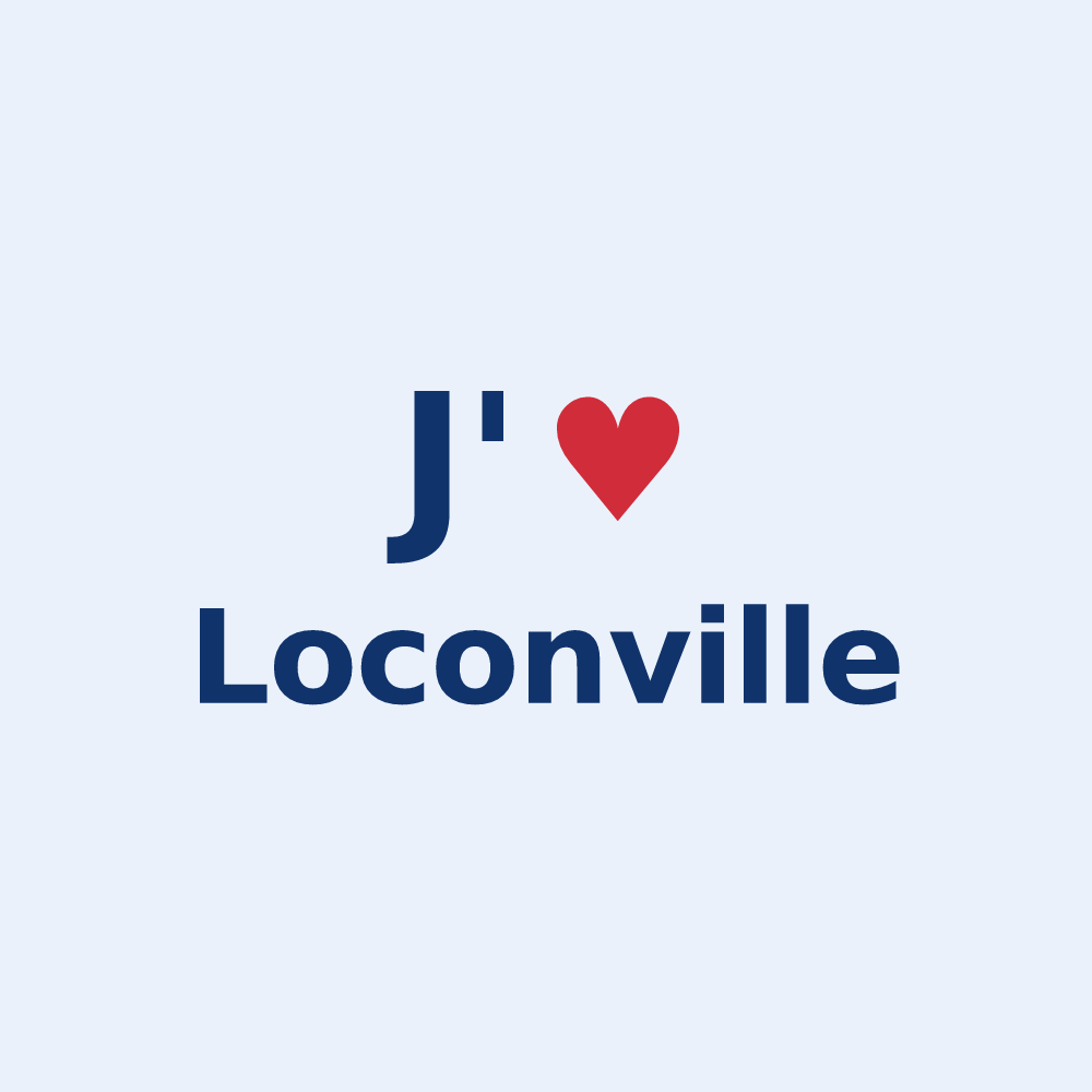 Sticker personnalisé Loconville — design J'aime Loconville