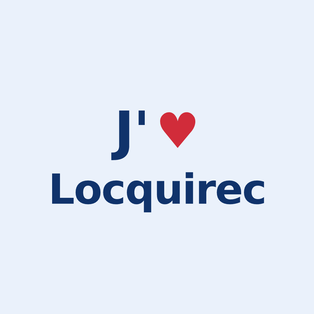 Sticker personnalisé Locquirec — design J'aime Locquirec