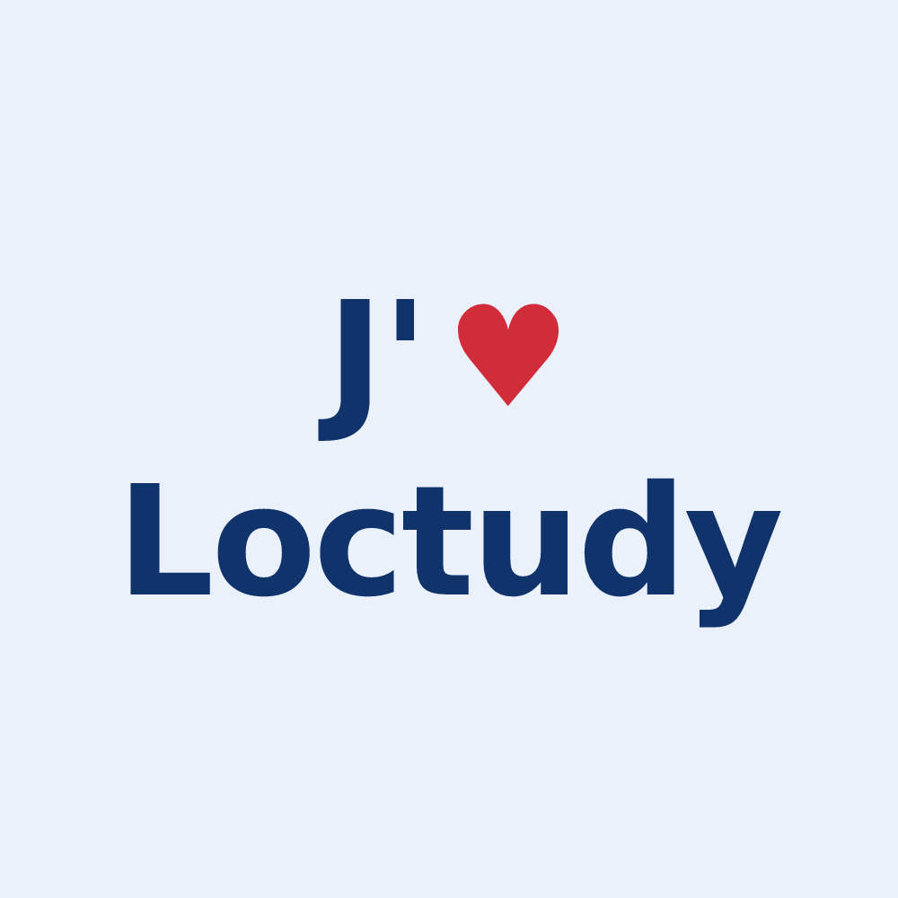 Sticker personnalisé Loctudy — design J'aime Loctudy