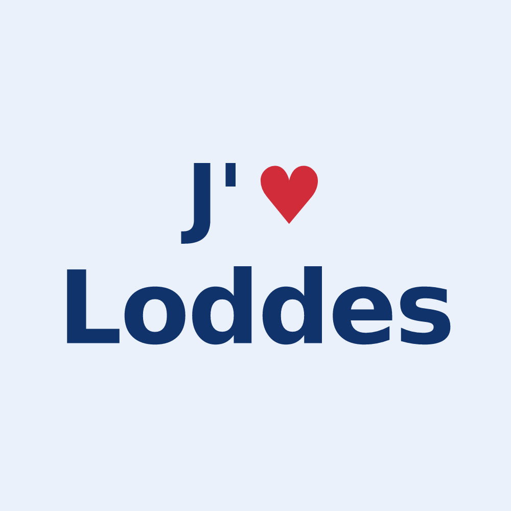 Sticker personnalisé Loddes — design J'aime Loddes