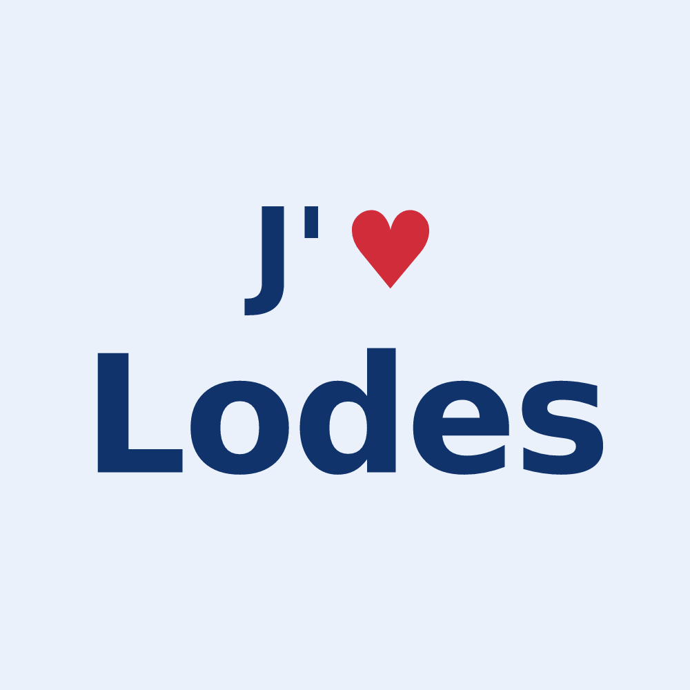 Sticker personnalisé Lodes — design « J'aime Lodes » imprimé sur le sticker
