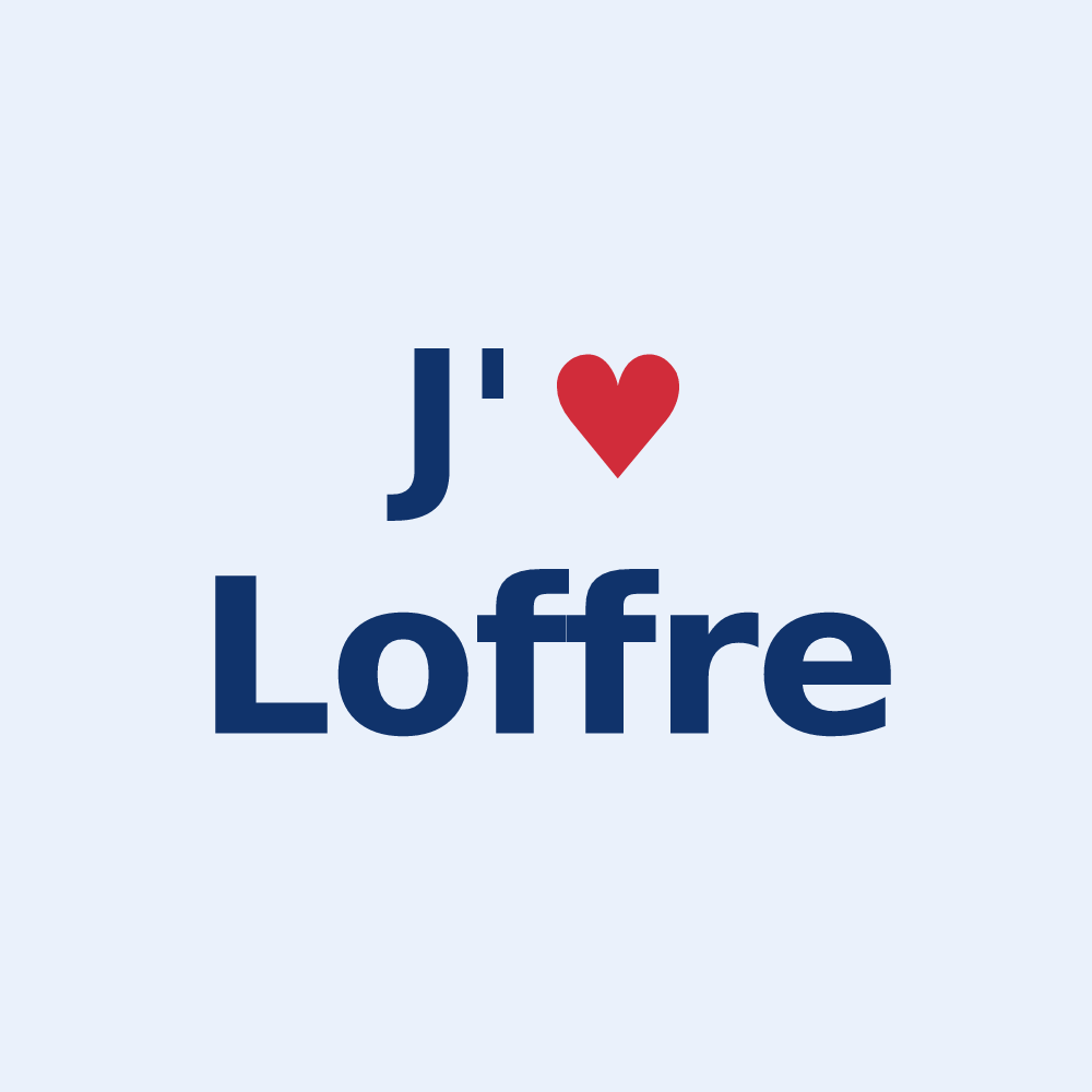 Sticker personnalisé Loffre — design J'aime Loffre