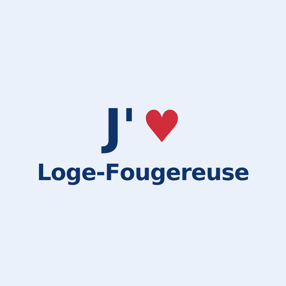 Sticker personnalisé Loge-Fougereuse — design J'aime Loge-Fougereuse