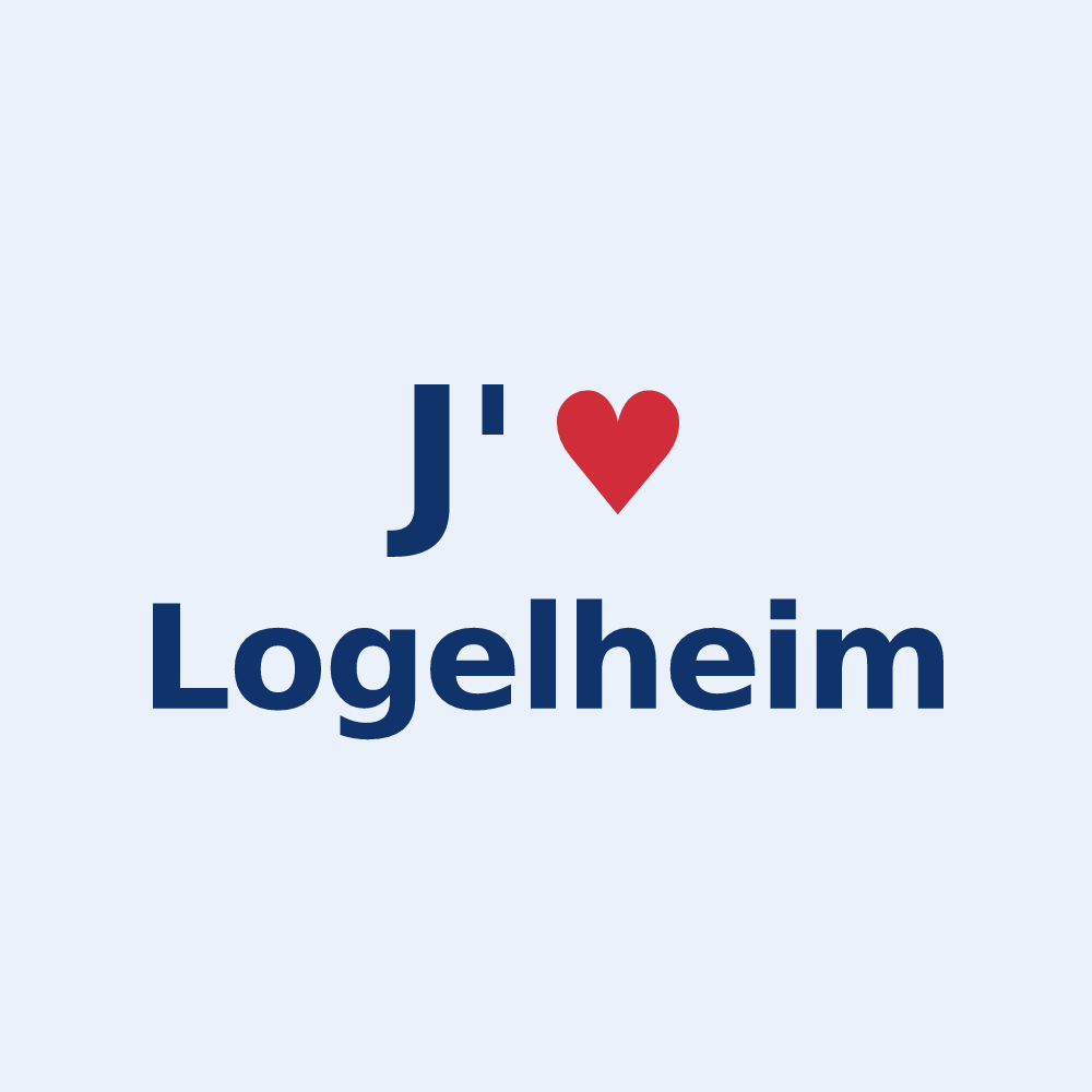 Sticker personnalisé Logelheim — design J'aime Logelheim