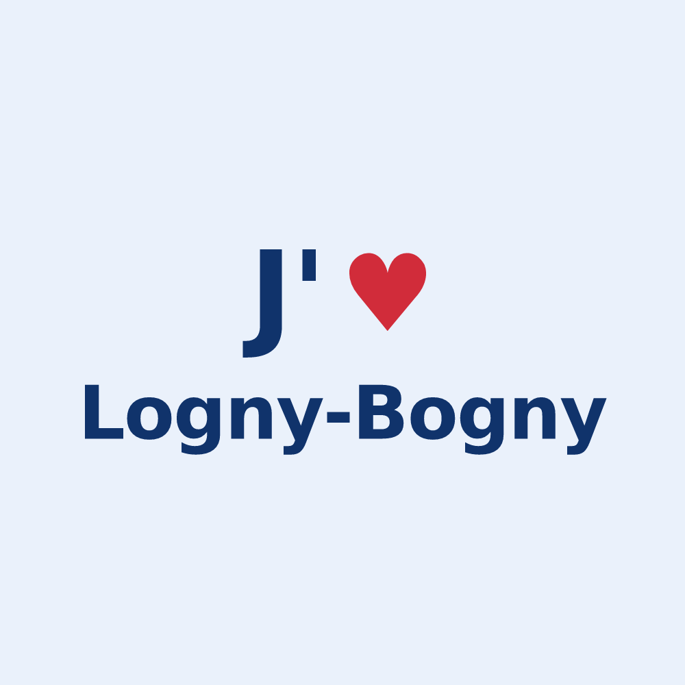 Sticker personnalisé Logny-Bogny — design J'aime Logny-Bogny
