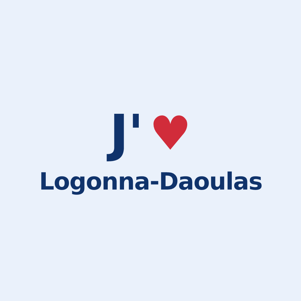 Sticker personnalisé Logonna-Daoulas — design J'aime Logonna-Daoulas