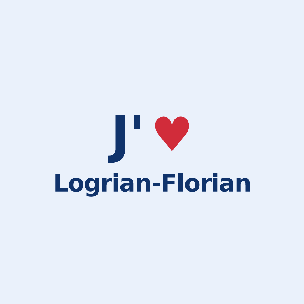 Sticker personnalisé Logrian-Florian — design J'aime Logrian-Florian