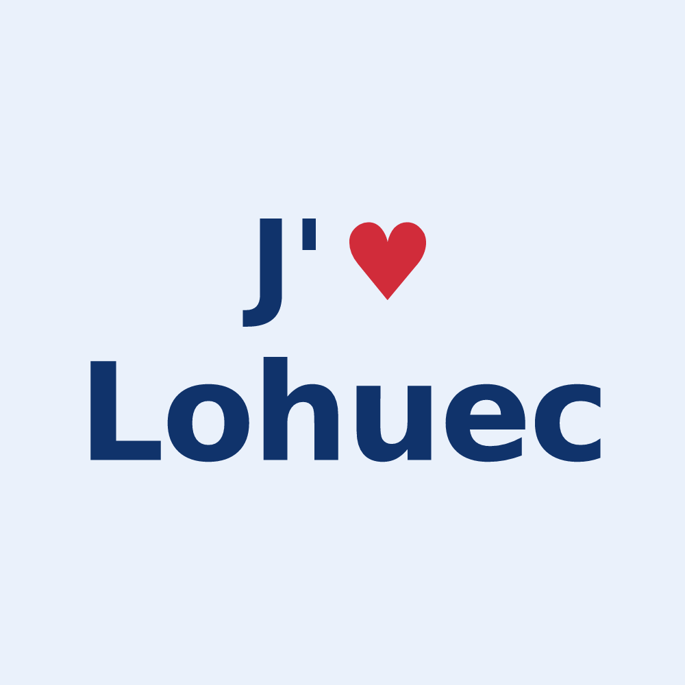 Sticker personnalisé Lohuec — design J'aime Lohuec