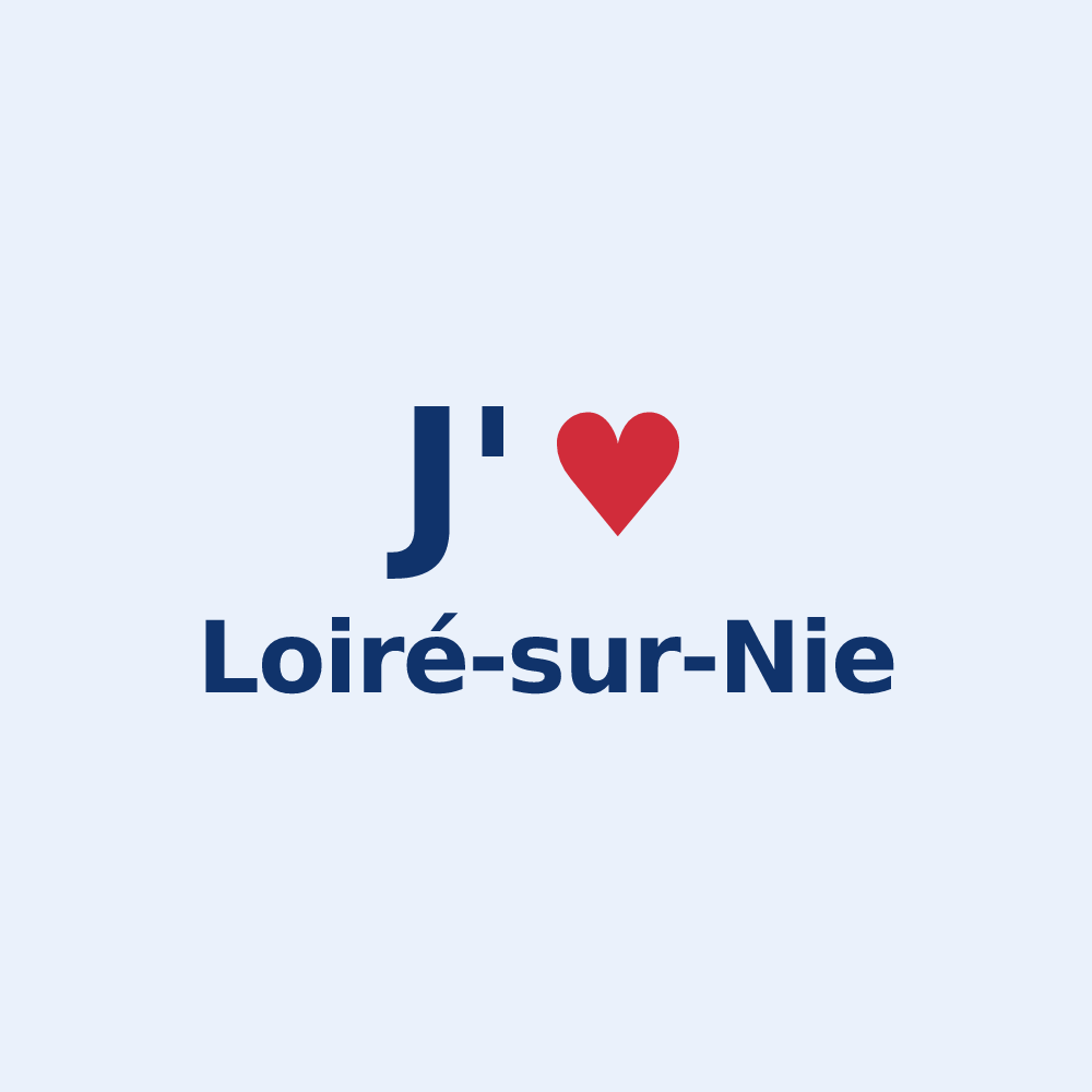 Sticker personnalisé Loiré-sur-Nie — design J'aime Loiré-sur-Nie