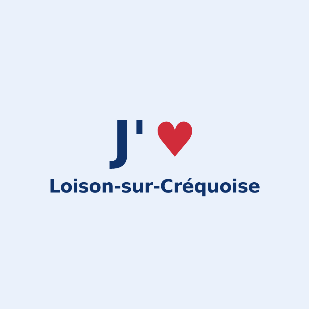 Sticker personnalisé Loison-sur-Créquoise — design « J'aime Loison-sur-Créquoise » imprimé sur le sticker