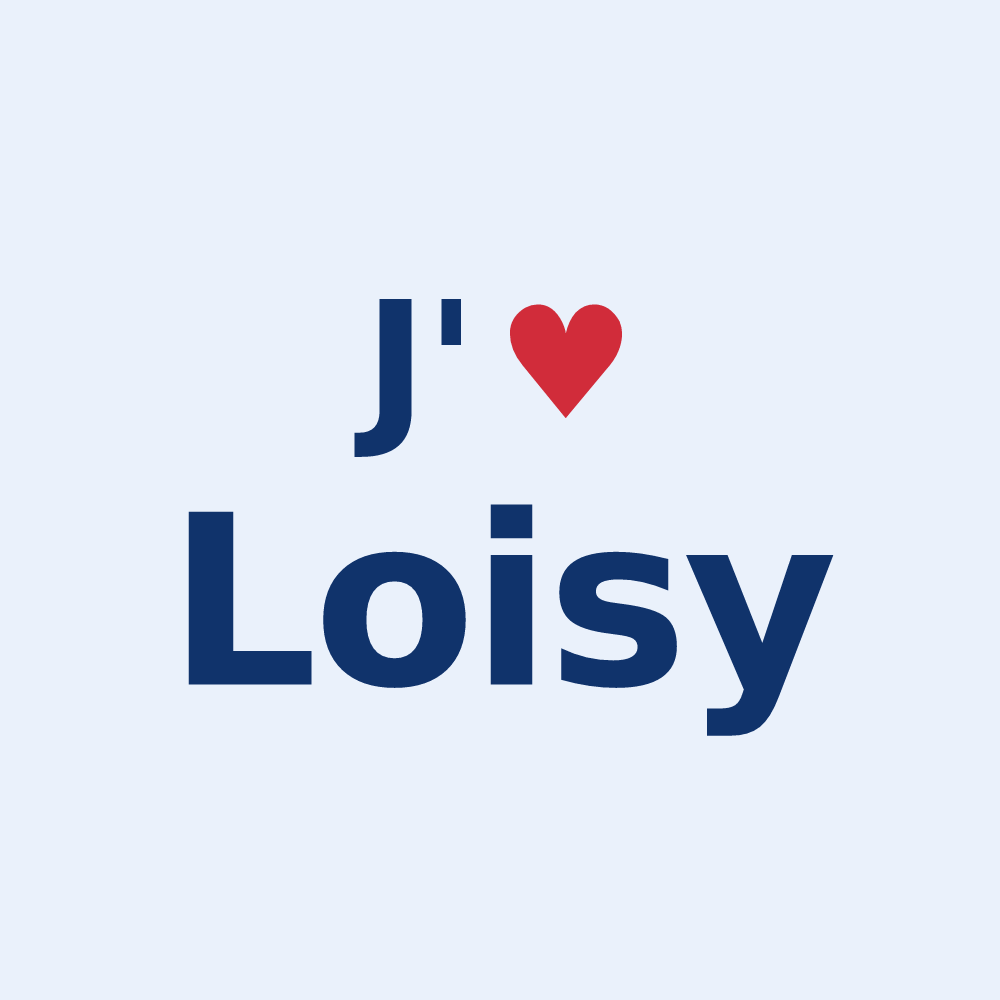 Sticker personnalisé Loisy — design J'aime Loisy