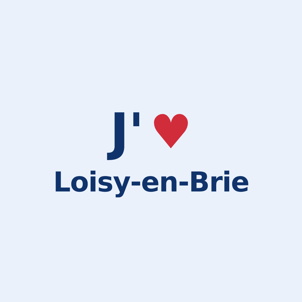 Sticker personnalisé Loisy-en-Brie — design J'aime Loisy-en-Brie