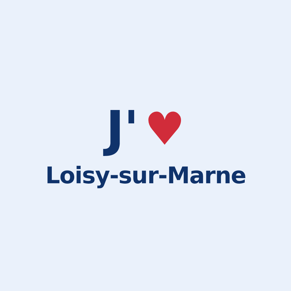 Sticker personnalisé Loisy-sur-Marne — design J'aime Loisy-sur-Marne