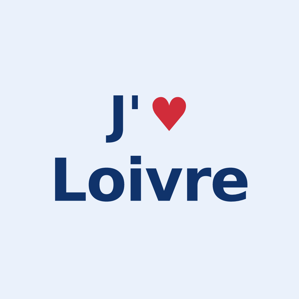 Sticker personnalisé Loivre — design « J'aime Loivre » imprimé sur le sticker
