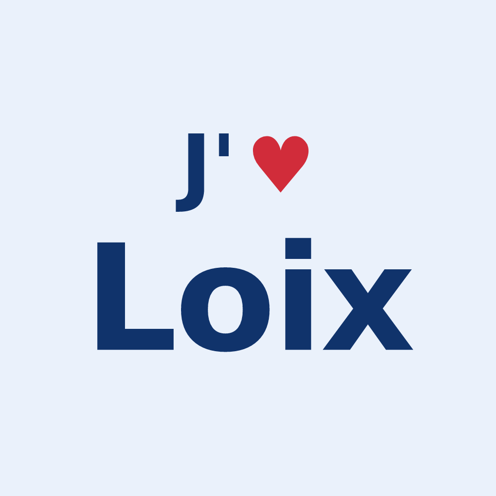 Sticker personnalisé Loix — design J'aime Loix