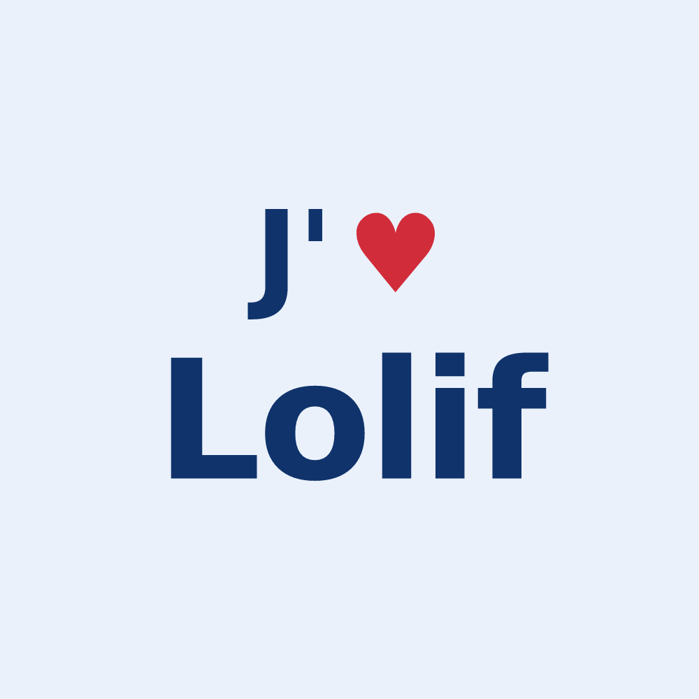 Sticker personnalisé Lolif — design J'aime Lolif