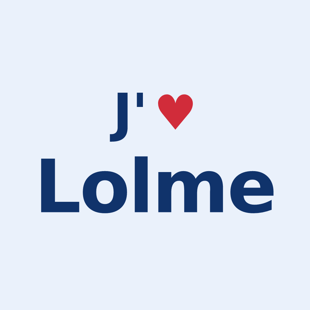 Sticker personnalisé Lolme — design J'aime Lolme