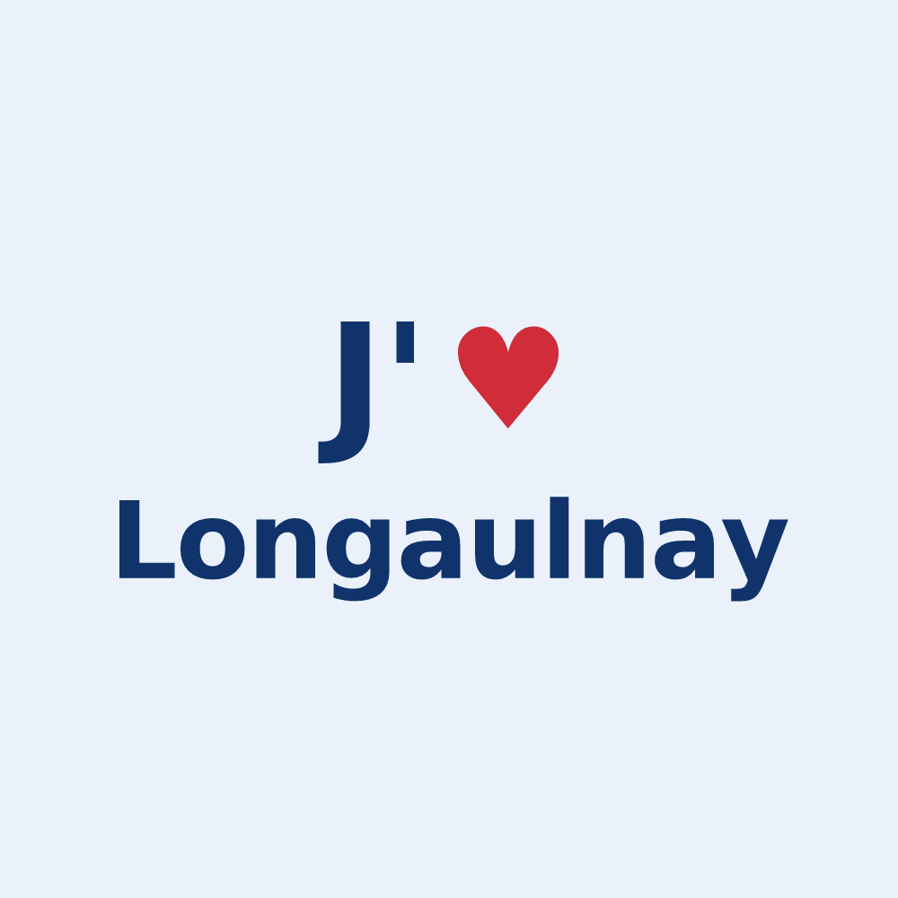 Sticker personnalisé Longaulnay — design J'aime Longaulnay
