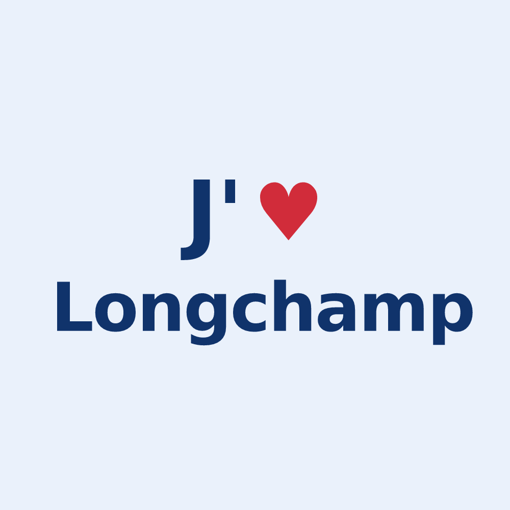 Sticker personnalisé Longchamp — design J'aime Longchamp