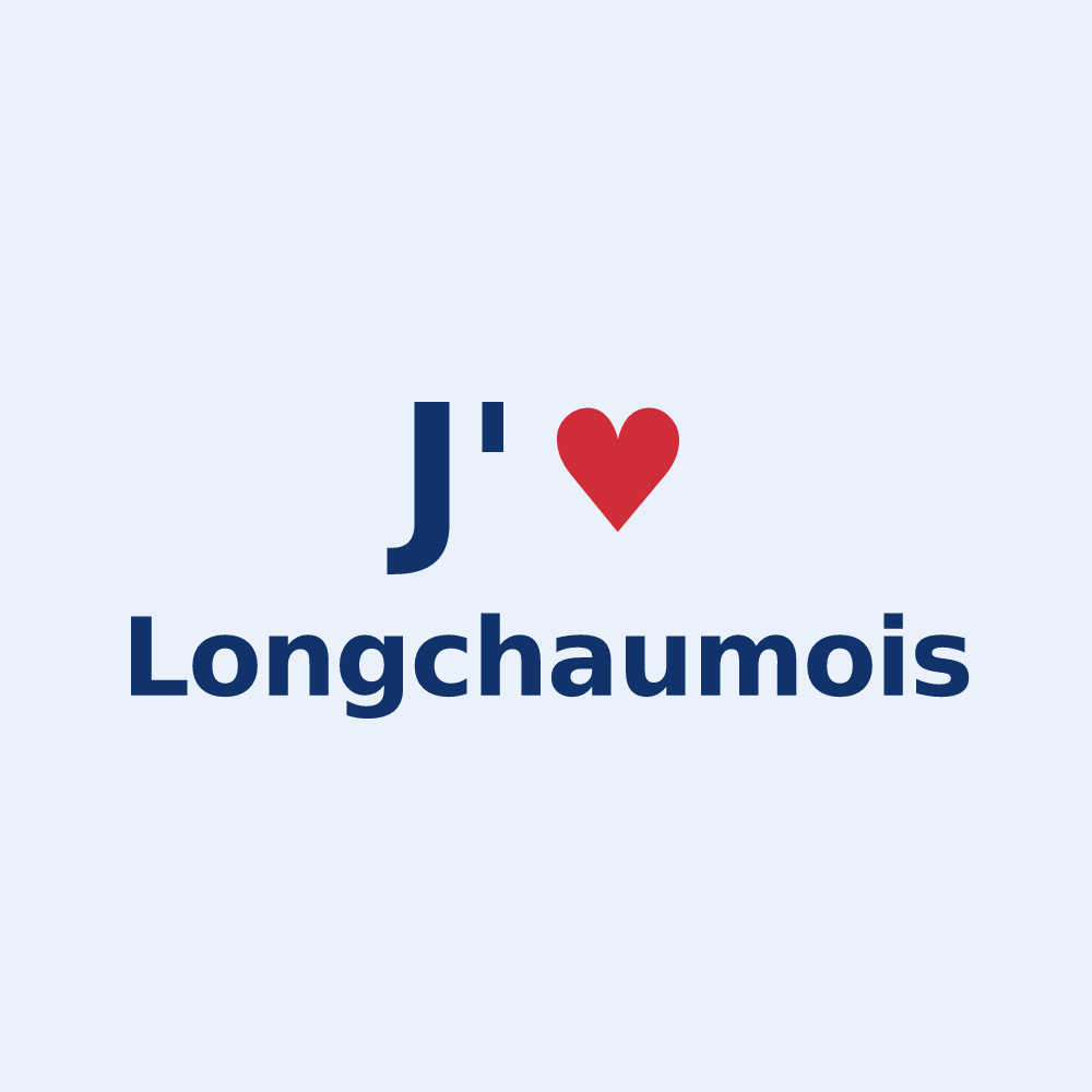 Sticker personnalisé Longchaumois — design J'aime Longchaumois