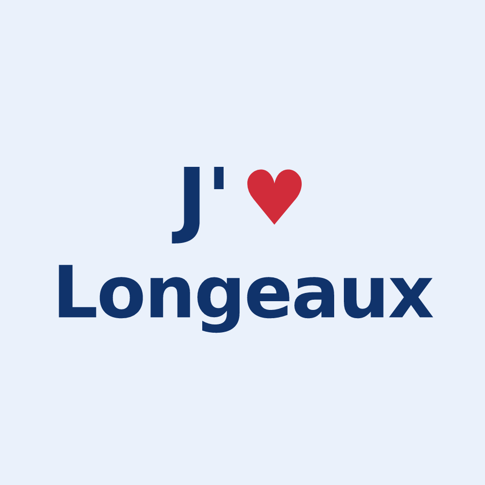 Sticker personnalisé Longeaux — design J'aime Longeaux