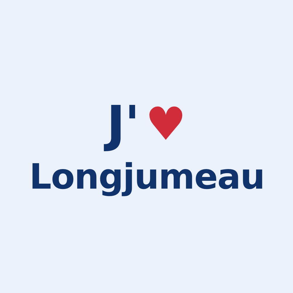 Sticker personnalisé Longjumeau — design J'aime Longjumeau