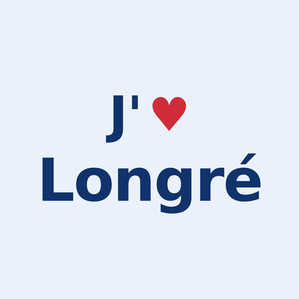 Sticker personnalisé Longré — design J'aime Longré