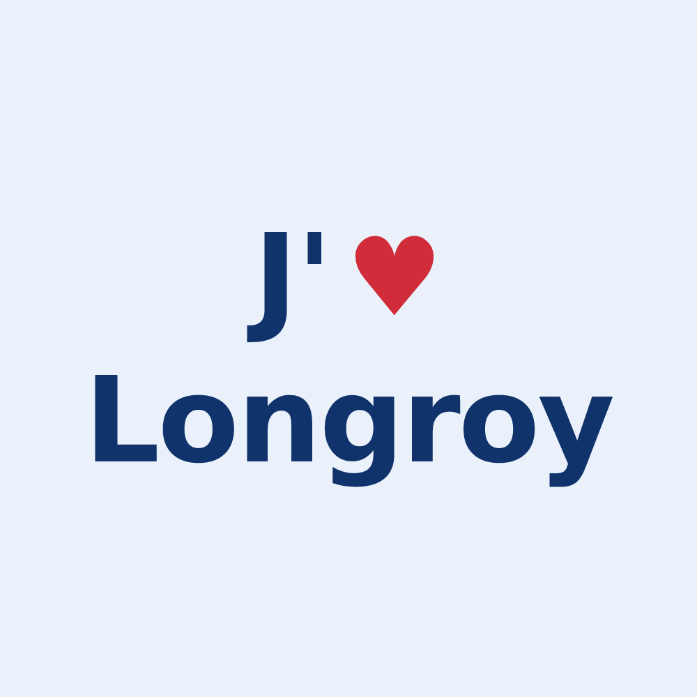 Sticker personnalisé Longroy — design J'aime Longroy