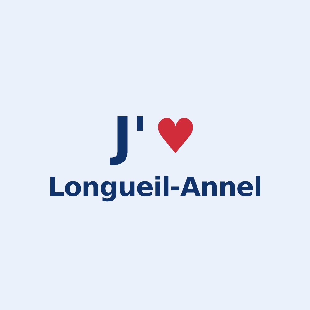 Sticker personnalisé Longueil-Annel — design J'aime Longueil-Annel