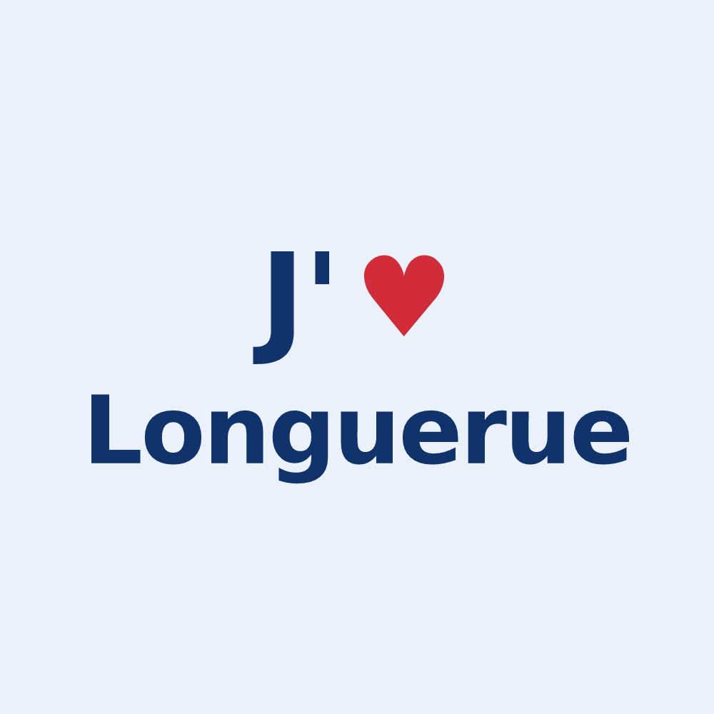 Sticker personnalisé Longuerue — design J'aime Longuerue