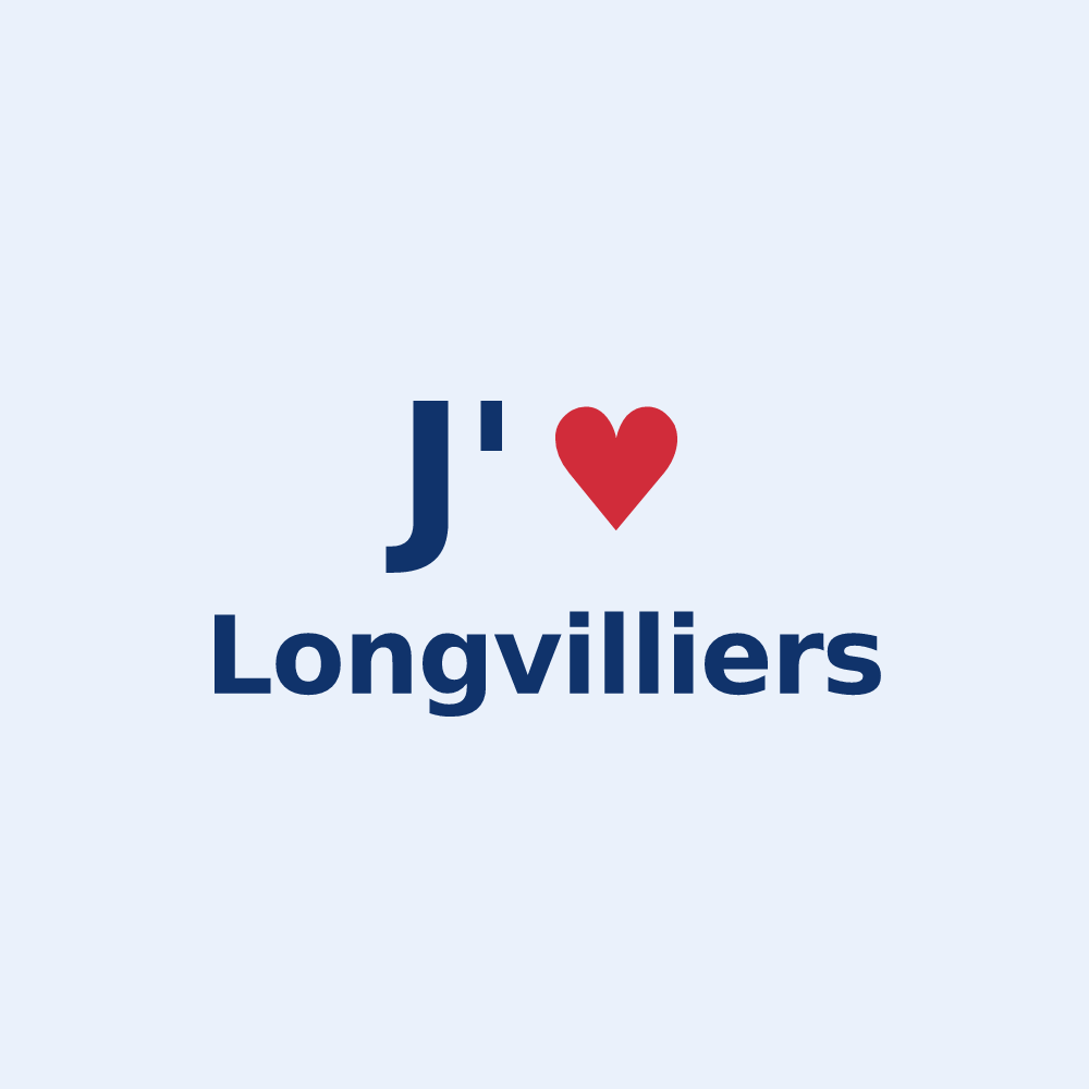 Sticker personnalisé Longvilliers — design J'aime Longvilliers