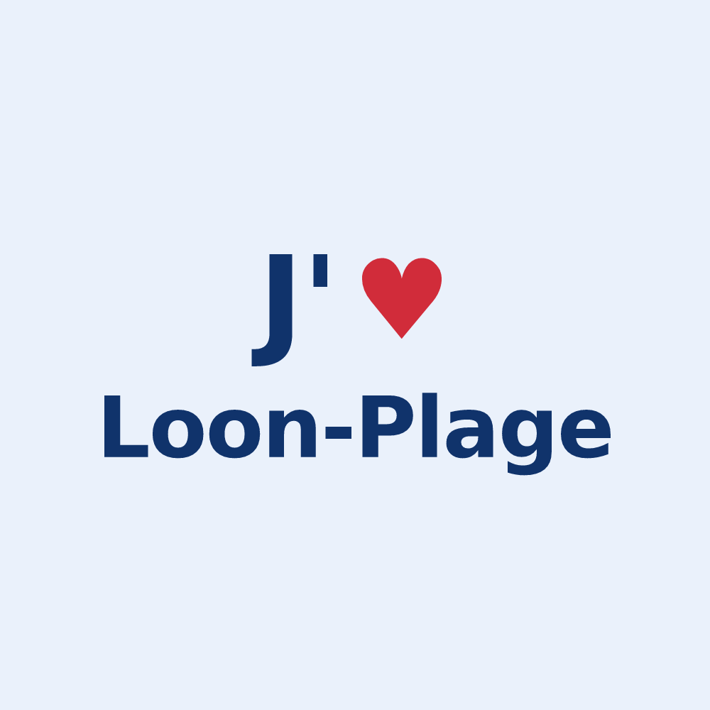 Sticker personnalisé Loon-Plage — design J'aime Loon-Plage