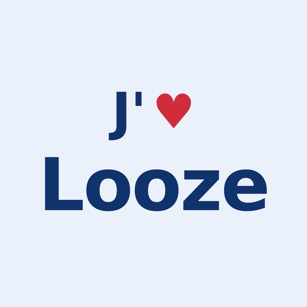 Sticker personnalisé Looze — design J'aime Looze